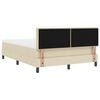 vidaXL Boxspringbett mit Matratze mit LED Creme 140 x 190 cm Stoff