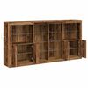 vidaXL LED-Sideboard 3 pcs Altholz 202 x 37 x 100 cm Holzwerkstoff