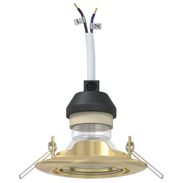 vidaXL Spotlight 6 pcs Gold 9 x 9 x 2,5 cm Metall