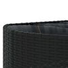 vidaXL 6-tlg. Garten-Sofagarnitur mit Kissen Schwarz Poly Rattan