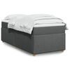 vidaXL Boxspringbett mit Matratze Dunkelgrau 90x190 cm Stoff