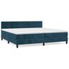 vidaXL Boxspringbett mit Matratze Dunkelblau 200x200 cm Samt