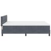 vidaXL LED Boxspringbett mit Matratze Dunkelgrau 140 x 190 cm Samt