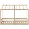 vidaXL Kinderbett mit Dach 75x190 cm Massivholz Kiefer