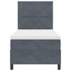 vidaXL Boxspringbett mit Matratze Dunkelgrau 90 x 200 cm Stoff
