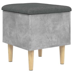 vidaXL Sitzbank mit Stauraum Betongrau 42x42x46 cm Holzwerkstoff