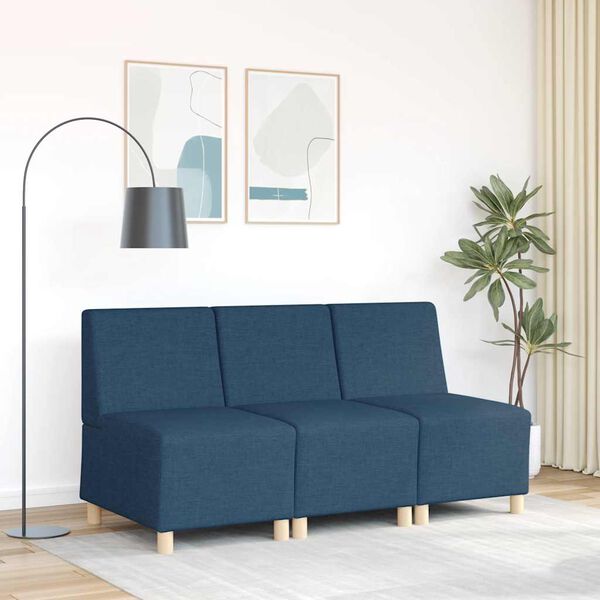 vidaXL Modulares Sofa ohne Armlehnen Blau 55 cm Stoff