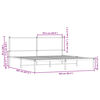 vidaXL Metallbett ohne Matratze Braun Eichen-Optik 160x200 cm
