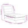 vidaXL Chaiselongue mit Kissen Creme Stoff