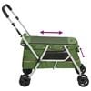 vidaXL Hundewagen Faltbar Grün 100x49x96 cm Leinenstoff