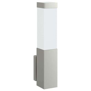 vidaXL Au&szlig;enwandleuchte Silber 10,5 x 6 x 33 cm Edelstahl und Plastik