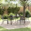 vidaXL Garten Essgruppe 5 pcs Anthrazit Pulverbeschichteter Stahl