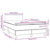 vidaXL Boxspringbett mit Matratze & LED Hellgrau 120x210 cm Samt