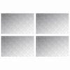 vidaXL Stufenmatten 4 stk. 80 x 50 cm Silber Aluminium Rechtwinklig