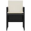 vidaXL 3-tlg. Bistro-Set mit Kissen Schwarz Poly Rattan
