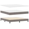 vidaXL Boxspringbett mit Matratze mit LED Taupe 180 x 200 cm Stoff