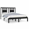 vidaXL Massivholzbett ohne Matratze Schwarz 120x200 cm