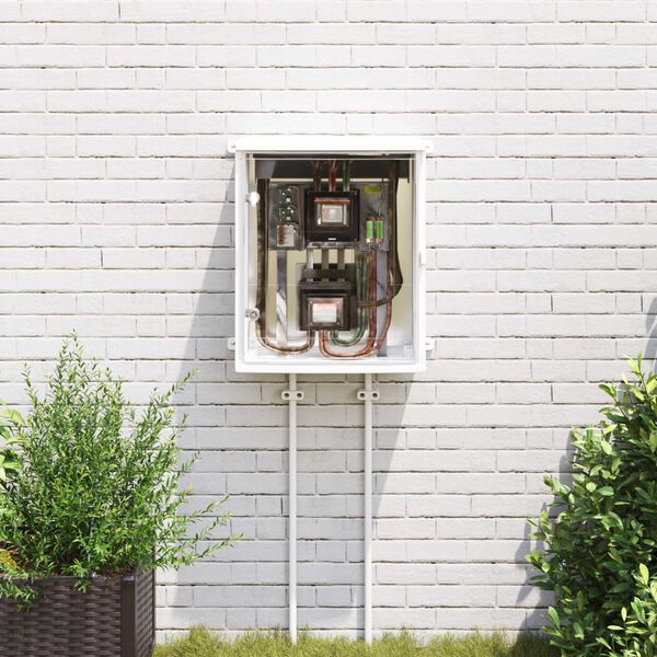 vidaXL Steuerungsschrank Grau 50 x 22 x 60 cm ABS Kunststoff