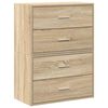 vidaXL Schr&auml;nke mit 4 Schubladen 2 Stk. Sonoma-Eiche 60x31x40 cm