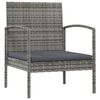 vidaXL 16-tlg. Garten-Lounge-Set mit Auflagen Poly Rattan Grau