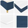 vidaXL Boxspringbett mit Matratze mit Kopfteil Blau 120 x 190 cm Stoff
