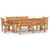 vidaXL 5-tlg. Garten-Essgruppe Massivholz Teak
