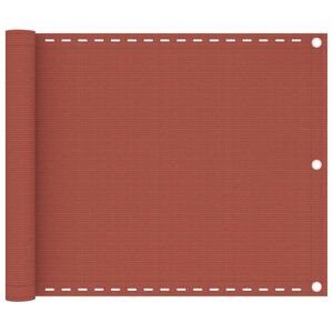 vidaXL Balkon-Sichtschutz Terracotta-Rot 75x300 cm HDPE