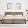 vidaXL Boxspringbett mit Matratze Cappuccino 200 x 200 cm Kunstleder