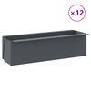vidaXL Pflanzkasten f&uuml;r Europaletten 12 Stk. Grau 36x13,5x9,5 cm PP