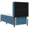 vidaXL Boxspringbett mit Matratze mit Kopfteil Blau 90 x 200 cm Samt