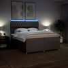 vidaXL Boxspringbett mit Matratze Taupe 200x200 cm Stoff