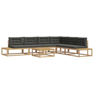 vidaXL Outdoor-Sofagarnitur mit Kissen Wei&szlig; 79 x 79 x 37 cm Polyester