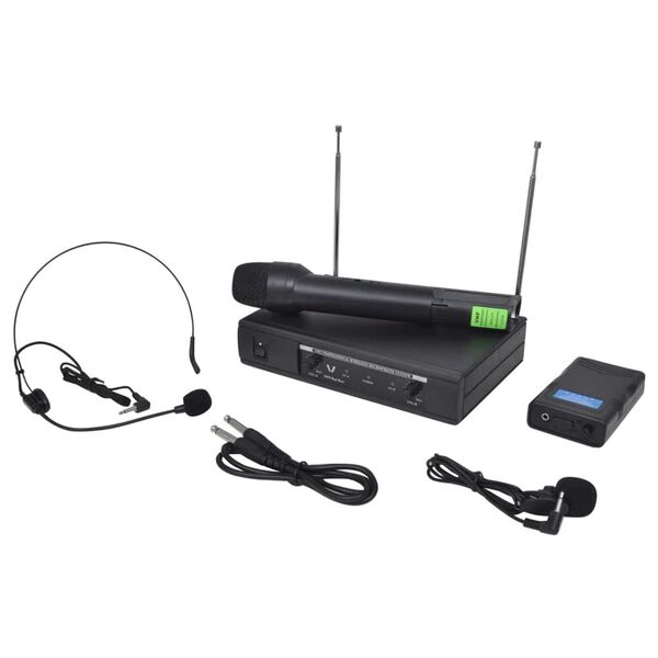 Receiver mit 1 drahtlosen Mikrophon und 1 drahtlosen Headset VHF