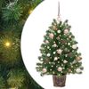 vidaXL K&uuml;nstlicher Weihnachtsbaum mit 150 LEDs Gr&uuml;n 95 cm PE und PVC