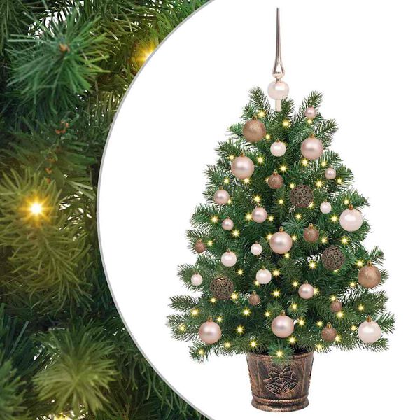 vidaXL K&uuml;nstlicher Weihnachtsbaum mit 150 LEDs Gr&uuml;n 95 cm PE und PVC