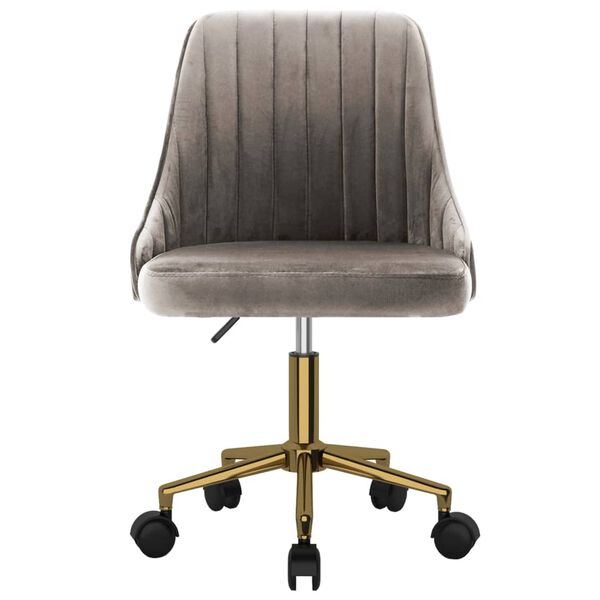 vidaXL Esszimmerst&uuml;hle 6 Stk. Drehbar Hellgrau Samt