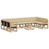 vidaXL Outdoor-Sofagarnitur 11 stk. Wei&szlig; und Beige
