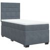 vidaXL Boxspringbett mit Matratze Dunkelgrau 100x200 cm Samt