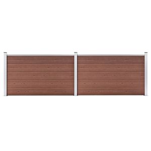vidaXL Gartenzaun WPC 353x106 cm Braun