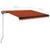 vidaXL Standmarkise Manuell Einziehbar 350x250 cm Orange/Braun