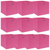 vidaXL Aufbewahrungsboxen 10 Stk. Rosa 32x32x32 cm Stoff