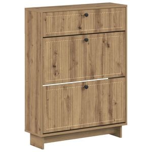 vidaXL Schuhschrank EDE 78 x 24 x 103 cm Holzwerkstoff Artisan-Eiche