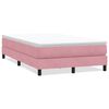 vidaXL Boxspringbett ohne Matratze Rosa 120x210 cm Samt