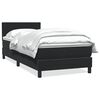 vidaXL Boxspringbett mit Matratze Schwarz 90x210 cm Samt