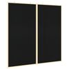 vidaXL Info-Tafel Schwarz 100 x 100 x 1,4 cm Massivholz Kiefer