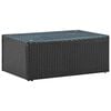 vidaXL 4-tlg. Garten-Lounge-Set Schwarz mit Auflagen Poly Rattan