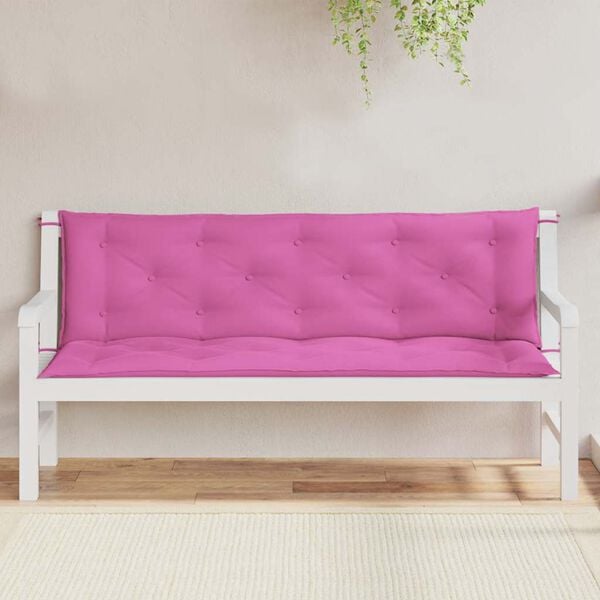 vidaXL Gartenbank-Auflagen 2 Stk. Rosa 150x50x7 cm Stoff