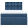 vidaXL Boxspringbett mit Matratze Blau 140x200 cm Stoff
