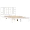 vidaXL Massivholzbett Wei&szlig; 140x190 cm