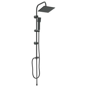 vidaXL Duschsystem Schwarz 47 x 20 x 95 cm Edelstahl